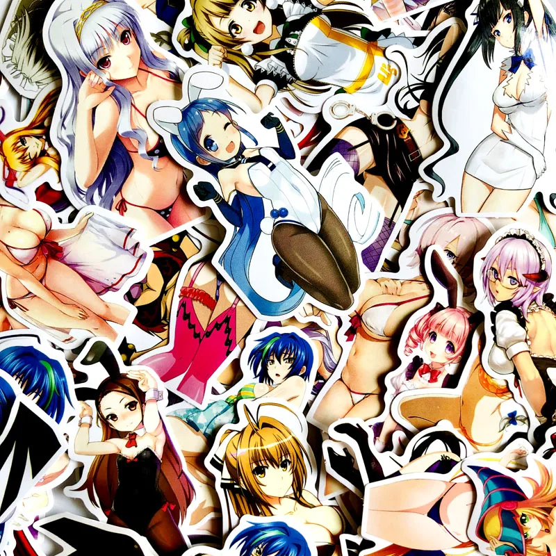 

70PCS Sexy Cartoon Bunny Girl Beauty Warrior Sticker Beauty Otaku Welfare Trend Suitcase Graffiti Sticker For Notebook Fashion