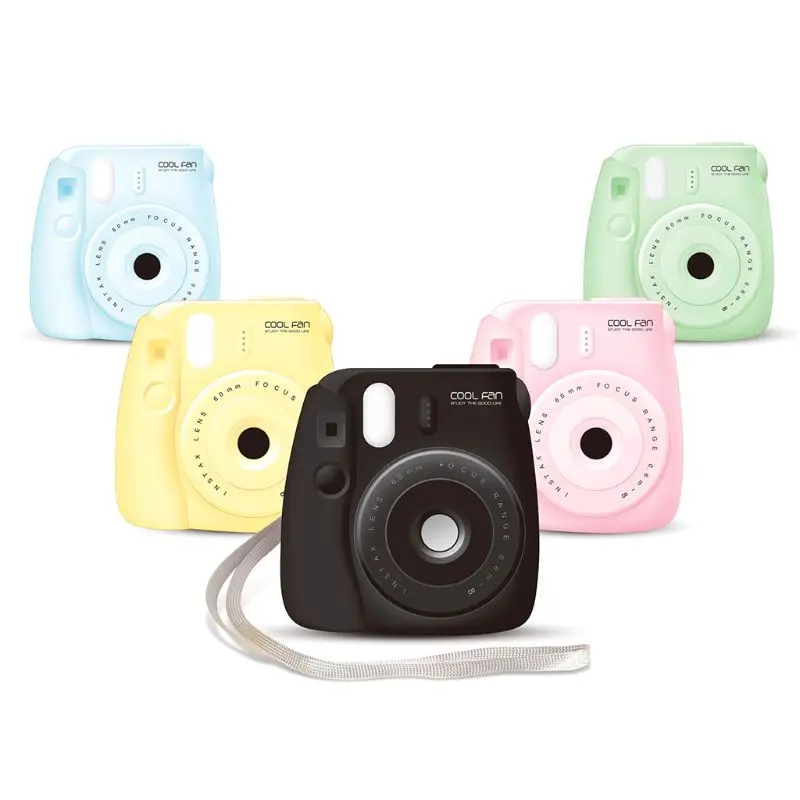 

Portable Mini Fan Handheld Rechargeable USB Cooling Desk Cartoon Camera Shaped Fans For Home Office Use