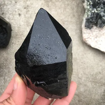 

200-300g rare natural black crystal irregular shape wand specimen healing crystals raw gemstone for home decoration&collection