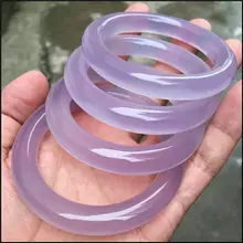 Природные Фиолетовый халцедон Агат браслет