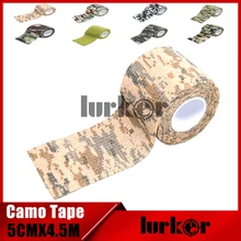 5 см x 4,5 м армейский Камуфляжный наружный Маскировочный охотничий прочный Камуфляжный стелс-лента водонепроницаемая пленка для страйкбола прицел объектив камеры