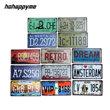 Hohappyme Франция автомобиль номерной знак табличка Металл Винтаж Олово знак бар украшения металлический плакат домашний декор 15x30 см