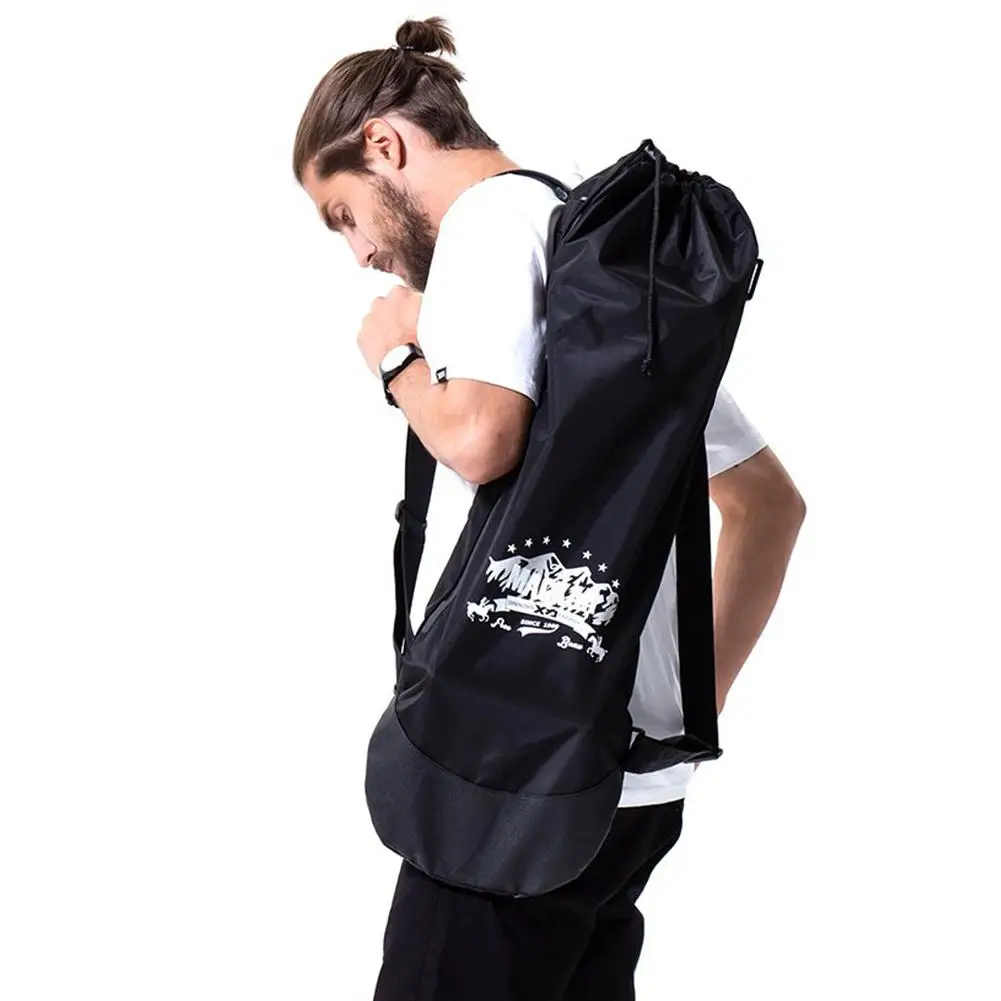 

Adjustable Black Longboard Backpack Skateboard Carry Bag Dance Board Drift Board Travel Longboard Rucksack Shouler Drawstring
