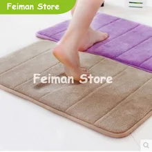 Очень большой пены памяти Противоскользящий коврик для ванной, супер мягкие коврики для ванной комнаты коралловый бархат нескользящий абсорбент большой ковер