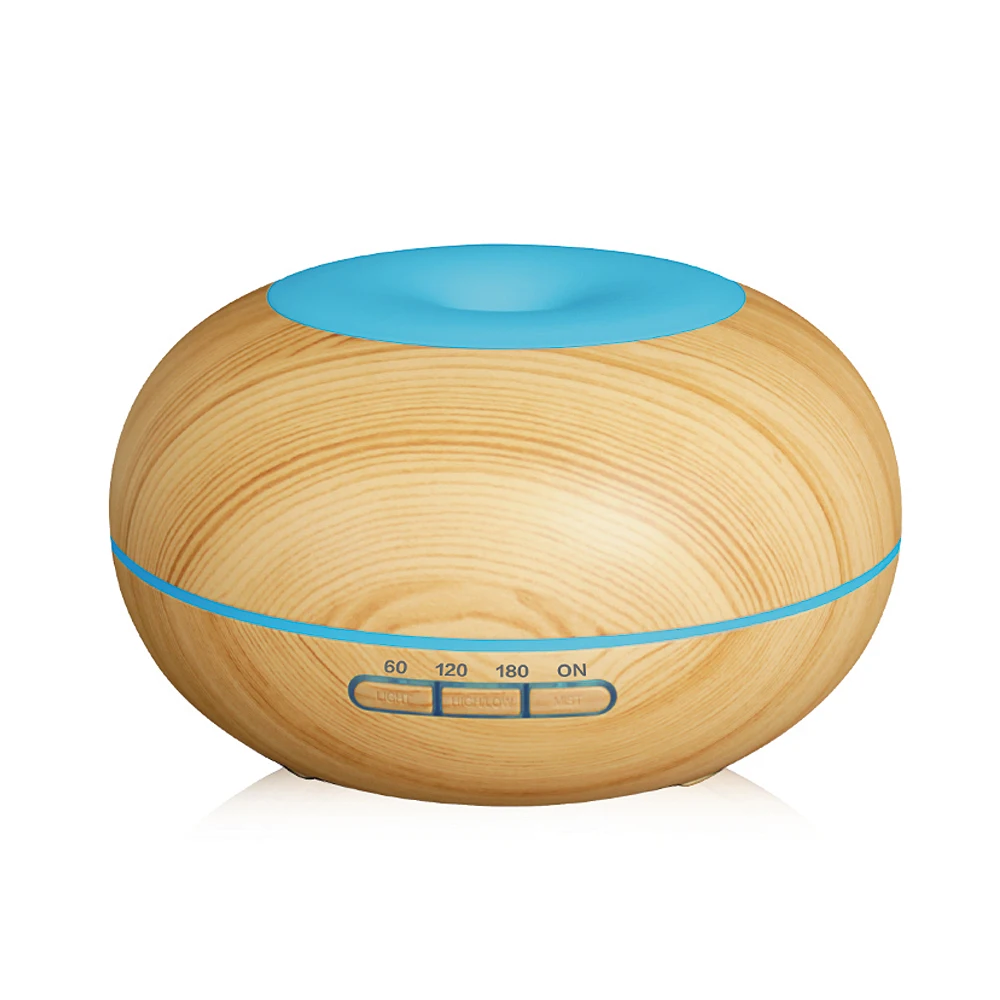 300ml Air Humidifier Aromatherapy Essential Oil Diffuser Wood Grain