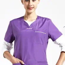 Новая женская медицинская Спецодежда для врача медсестры с коротким рукавом медицинская лаборатория скраб набор хирургическая операция комбинезон высокого класса