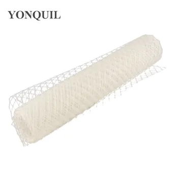 

Beige or multiple colors avaliable 25cm Birdcage Veiling Millinery Hat Veil DIY Hair accessories fascinator veils 10yard/lot