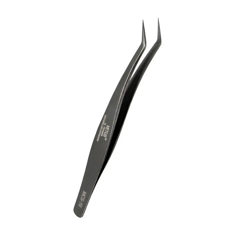 Vetus MCS Series Tungsten Premium Beauty Makeup Tweezers for Eyelashes Extension Ultra Fine Tip Pinzas