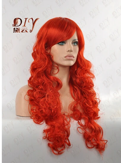 YM +++ 00140 Red Women Cosplay Hair 26&quot Long New Sexy Curly Wig Heat Resistant |