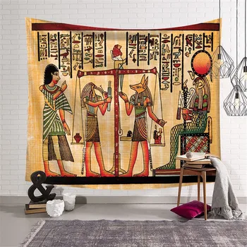 

Polyester 150*150 CM Egypt Girl pattern Carpet Throw Tapestry Yoga Mat Sleeping Wall Hanging Traveling Camping Tapestry