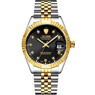 Прямая TEVISE Роскошные Брендовые мужские автоматические часы Tourbillon механические часы для мужчин t золотые часы Relogio Masculino - Цвет: TW4