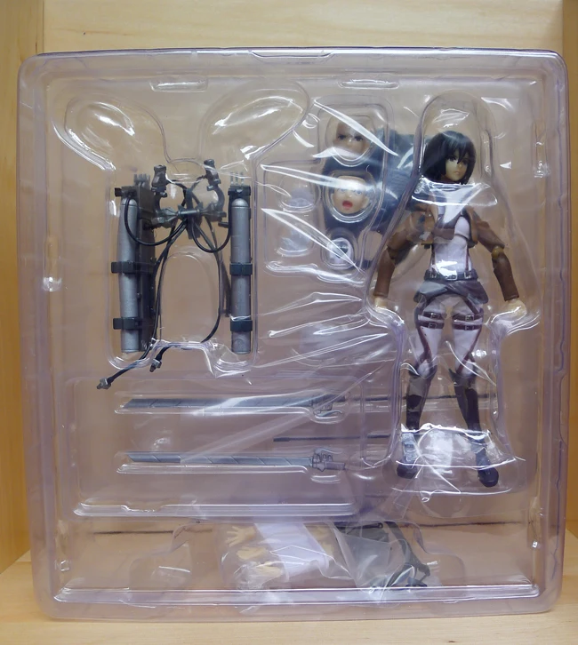 Аниме атака на Титанов Mikasa фигурка Акермана статуи Figma 203 ПВХ Коллекционная