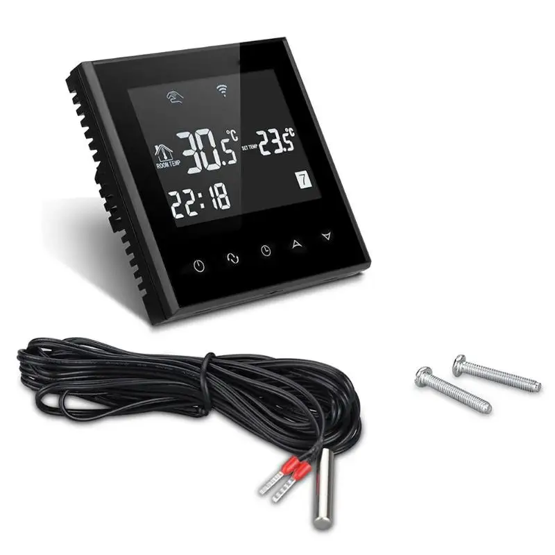 

Wireless Smart WiFi LCD Touch Screen Thermostat Weekly Programmable Underfloor Temperature Controller Heating Thermostat