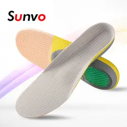 Sunvo EVA арки поддержка спортивные Стельки унисекс подошвенный Fasciitis Боли массаж обувь Pad дезодорант ортопедические толстые стельки