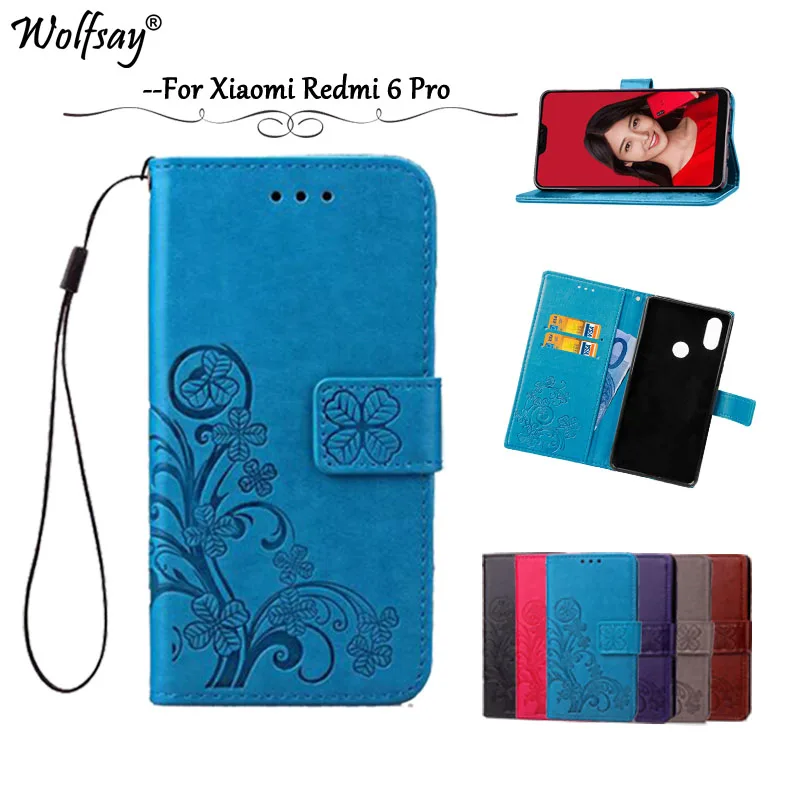 

Xiaomi Redmi 6 Pro Case Mi A2 Lite Leather Case Flip Wallet Case Xiaomi Redmi 6 Pro Silicone Cover Card Holder Xiaomi Mi A2 Lite