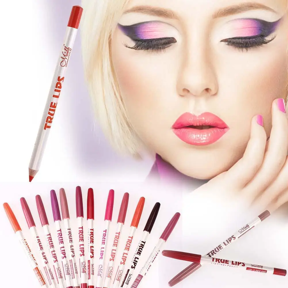 12 Color Pro Waterproof Professional Lipliner Makeup Lip Liner Pen