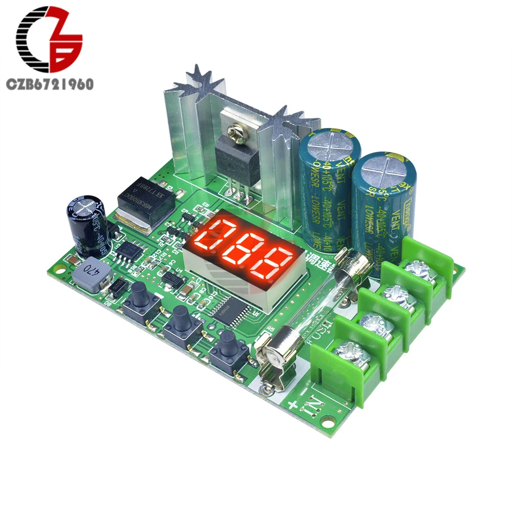 

600W 12V 10A Digital PWM DC Motor Speed Controller PC Fan Speed Regulator Governor LED Power Speed Control Switch 12-60V No PLC