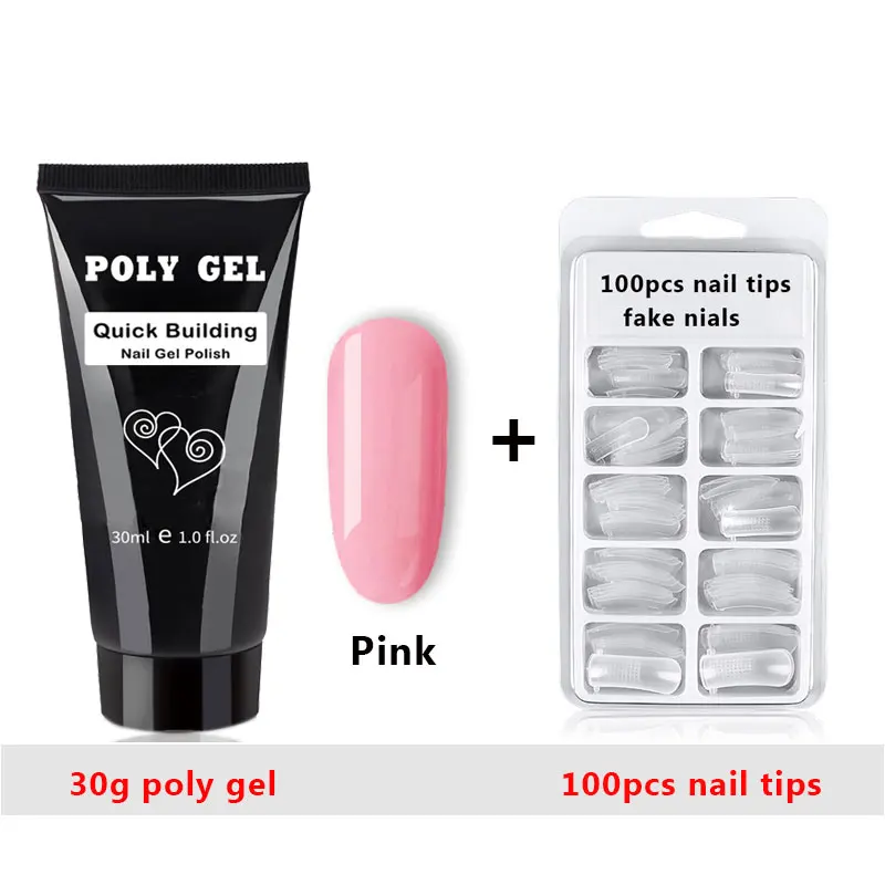 

30g Poly Gel Set Dual Form Builder Gel polish varnish For Nail Extension uv Hard Gel Long nail sculpting gel lacquer manicure