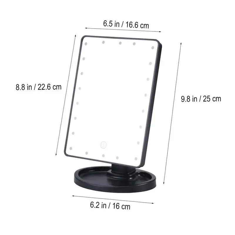 Зеркало для макияжа с 22 светодиодный свет Сенсорный экран с регулируемой яркостью USB Питание
