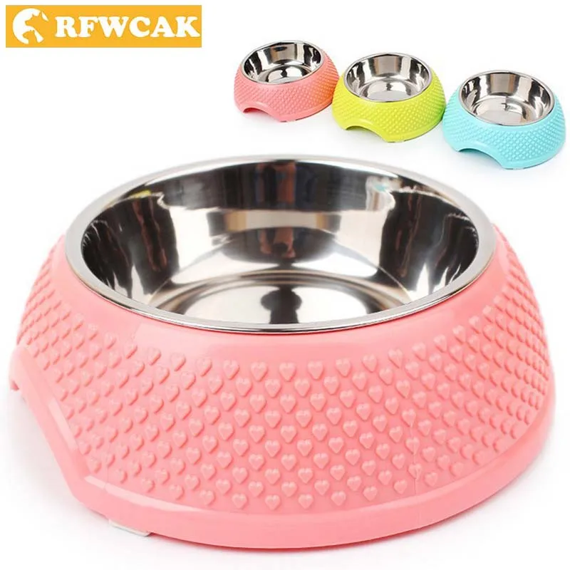 Pet Bowl Feeder Non Slip Dog Cat Puppy Kitten Dishes Utensils Drink Feeding Water Cat Shaped