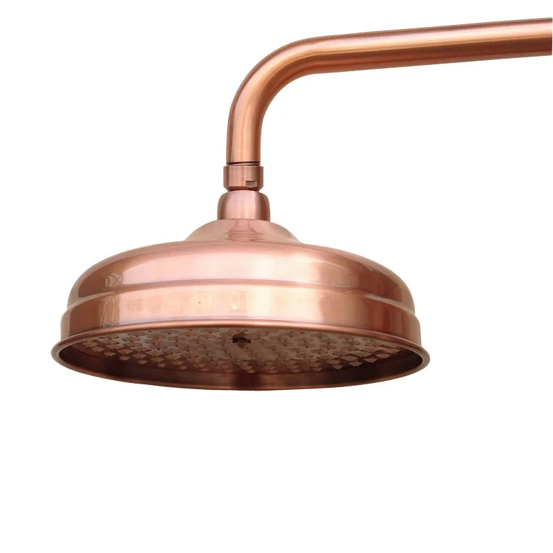 Preise Antike Rote Kupfer 8Inch Runde Regen Dusche Kopf Dusche Arm Wasser Saving Hand Dusche Kopf Spray 1,5 M dusche Schlauch