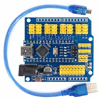 

Mini-USB Nano 3.0 Board w/ USB Cable + Nano IO Extension Board Atmega328P Development Board for Arduino