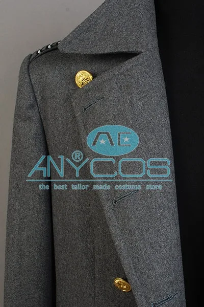 Torchwood Doctor Captain Jack Harkness Wool Trench Coat - Dark Blue Halloween Cosplay Costume image 5
