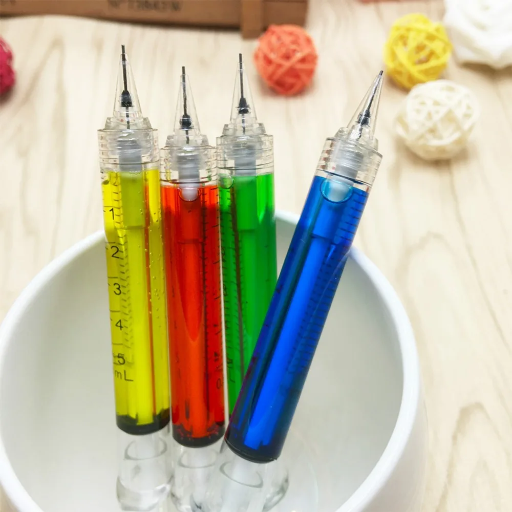 1Pc Needle Tube Syringe Shape Mechanical Pencil Office School