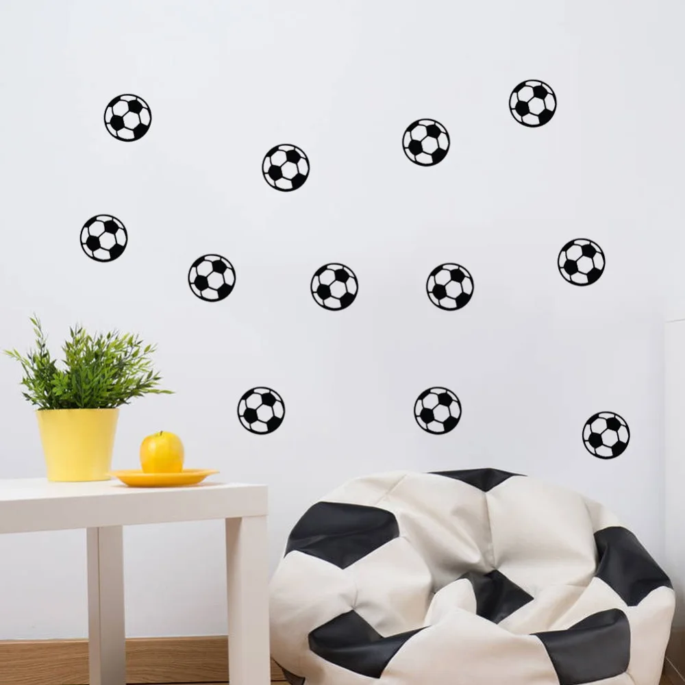 10 Pcs Personalized Football Soccer Ball Wall Sticker Sports Boys