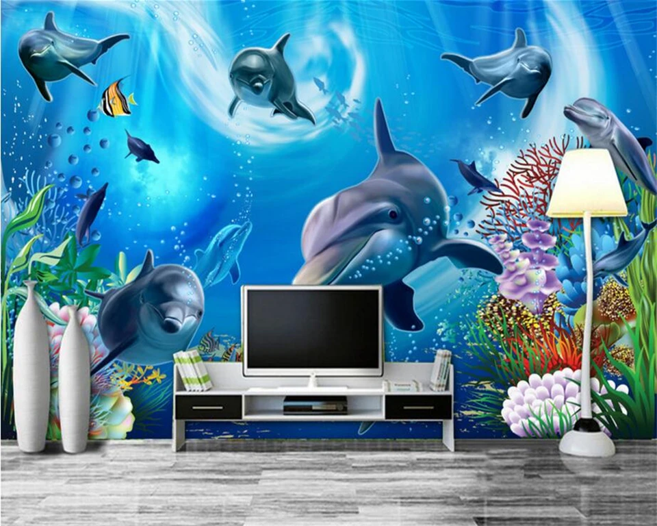 Beibehang Custom Tapete 3d Unterwasser Welt Aquarium Kinderzimmer Cartoon Hintergrund Wand Wohnzimmer Schlafzimmer Tv Wandbild Tapete Custom Wallpaper Mural Wallpaperwallpaper 3d Aliexpress