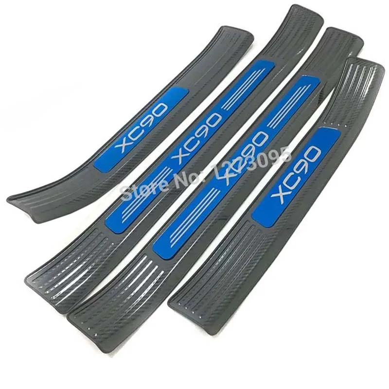 For Volvo XC90 2018 Stainless Door Sill Scuff Plate Protector Trim Kick