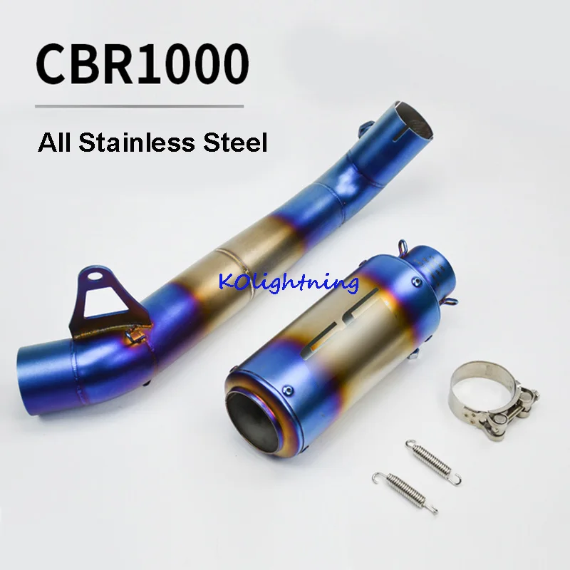 

Slip on CBR1000RR Motorcycle Exhasut Slip on Pipe Full Exhaust System Middle Mid Pipe For Honda CBR1000RR 2008-2011 2013-2016