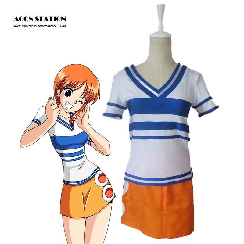 

Free Shipping One piece Nami Two Years ago Cosplay Costume