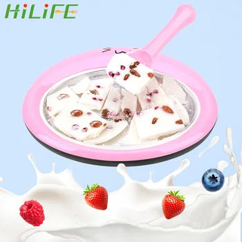 

Mini Ice Cream Maker Cartoon Fried Ice Machine Fried Yogurt Machine Home Summer Cool Ice Cream Roll Tools with 2pcs Shovel
