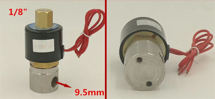 1/8 ''нормально открытый 2 Way Нержавеющая сталь NBR электромагнитный Клапан 2w025-06bk DC220V/DC 24 В