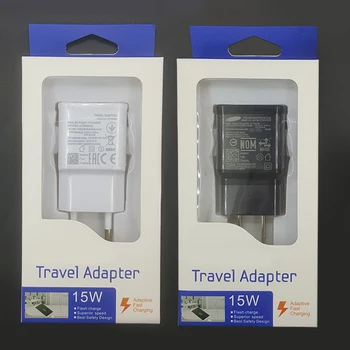 

50pcs Real Full 5V 2A High Quality USB Wall Charger Travel Adapter For Samsung EU US Plug With Retail Package