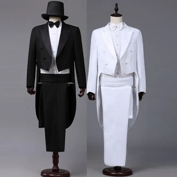 Men's tuxedo costume stage master of ceremonies groom wedding dress men