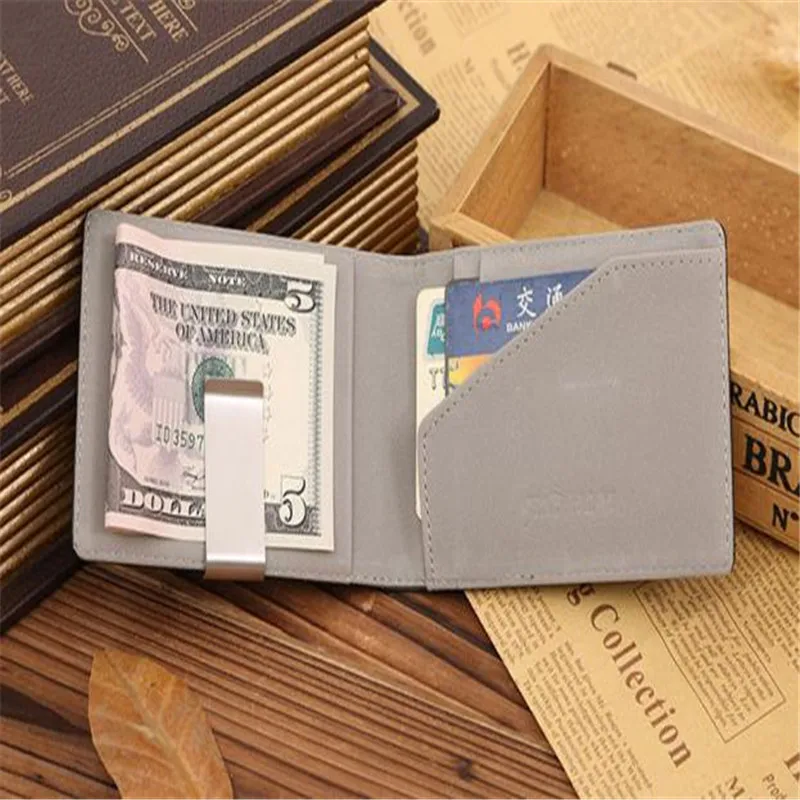 Высококачественный мужской кожаный волшебный кошелек с застежкой для кредитных карт