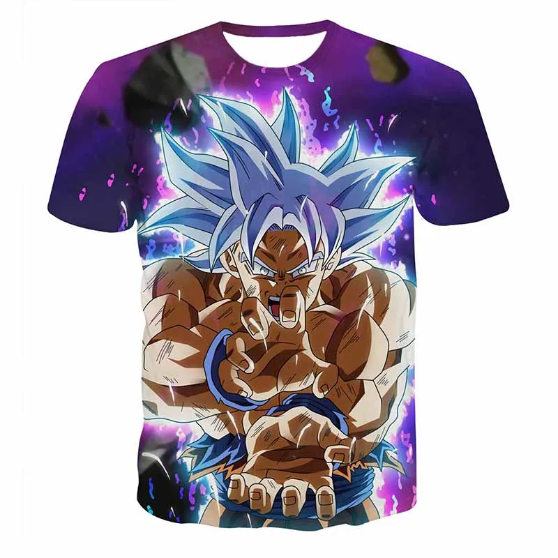 Dragon Ball Z Футболка мужская летняя 3D печать Супер Saiyan Son Goku God Black Zamasu Vegeta Драконий жемчуг футболки повседневные топы футболки