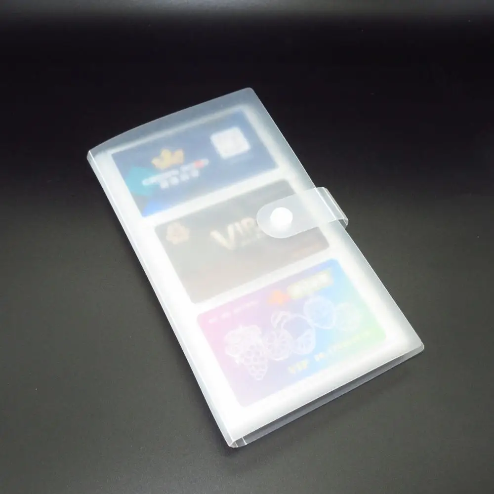 

Transparent MUJI Style PP Cover Business Card Book Clear Card Holder Book Big Capacity for 240 Inserts Card Folders ID Holders