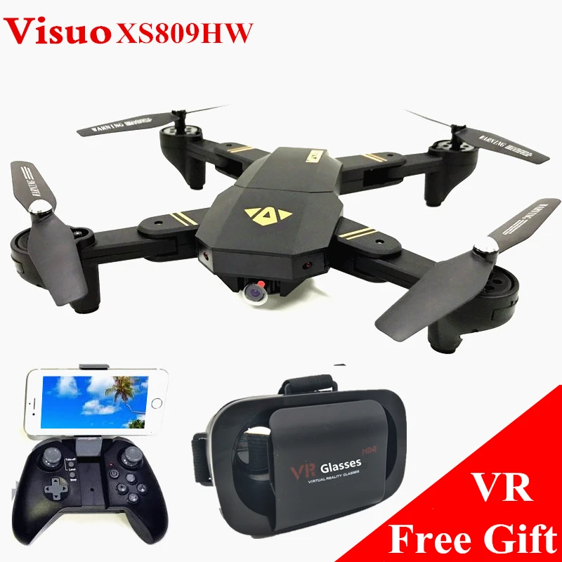 

VISUO XS809HW XS809W Wifi FPV 2MP 720P HD Camera Foldable Selfie Drone Altitude Hold RC Quadcopter Drones RC Helicopter VS E58