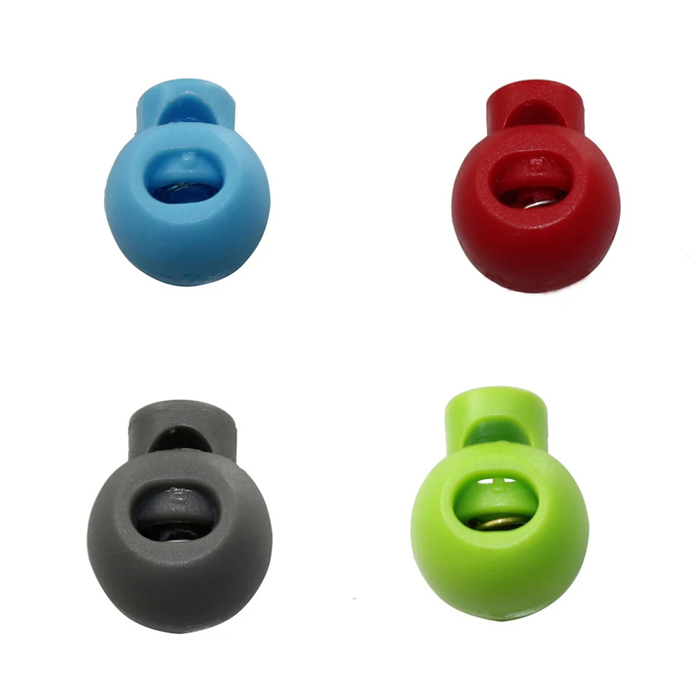 

6Pcs/1 Pack Round Toggle Clip Stopper Colorful Ball Cord Lock Ends Stop For Shoes Clothes Bags Luggage Accessories