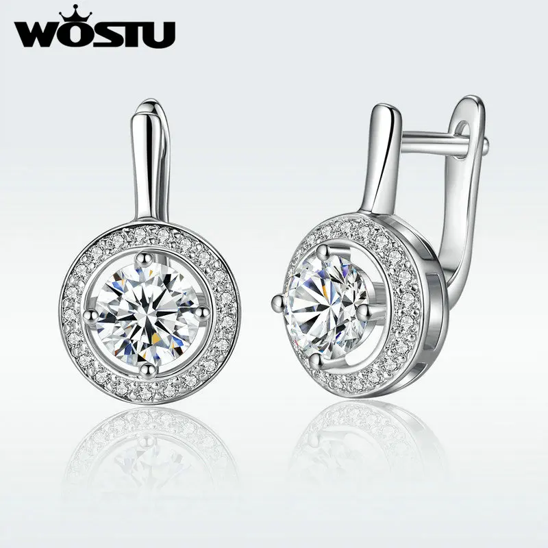 Высокое качество AAA CZ кристалл белого золота цвет серьги гвоздики для свадьбы Романтические Роскошные ювелирные изделия XCHE006