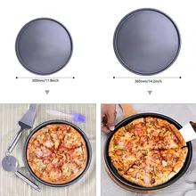 12/14 дюймов антипригарный пицца противень круглый глубокое блюдо Пицца Пан пирог лоток из углеродистой Сталь торт форма для выпечки печенья пан Pattern