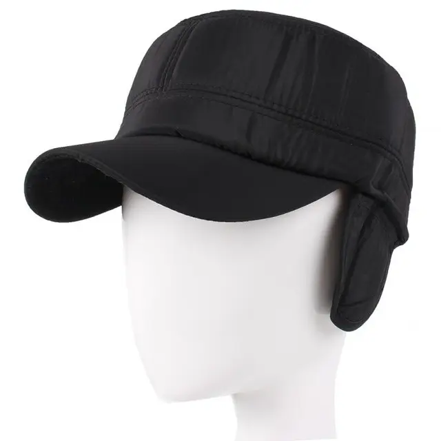 2017 Winter Men's Warm Baseball Caps with Ear Flaps in Cold Weather Dad