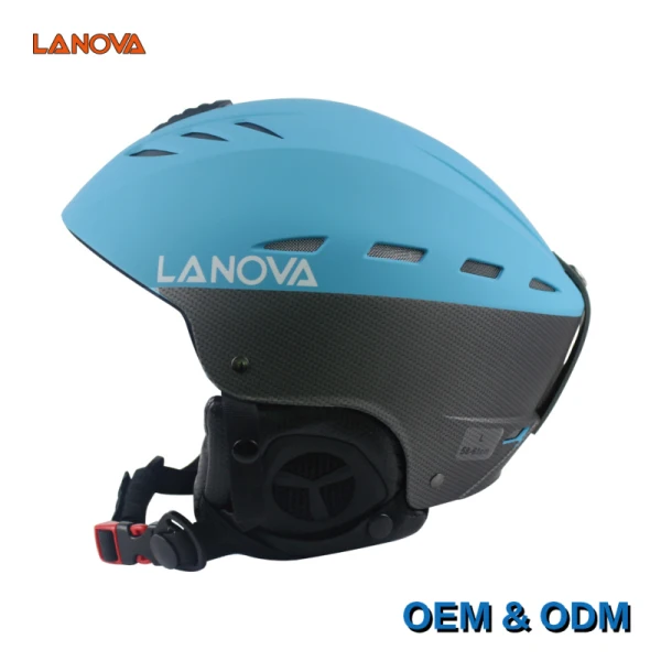 LANOVA Профессиональный Молодежный взрослый лыжный шлем для катания на коньках/скейтборд шлем многоцветные снежные спортивные шлемы 6 цветов 2 размера - Цвет: BLUE
