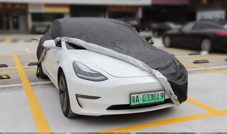 LUCKEASY автомобильный чехол для Tesla модель 3- ткань Оксфорд водонепроницаемый любую погоду солнце УФ Защита от дождя