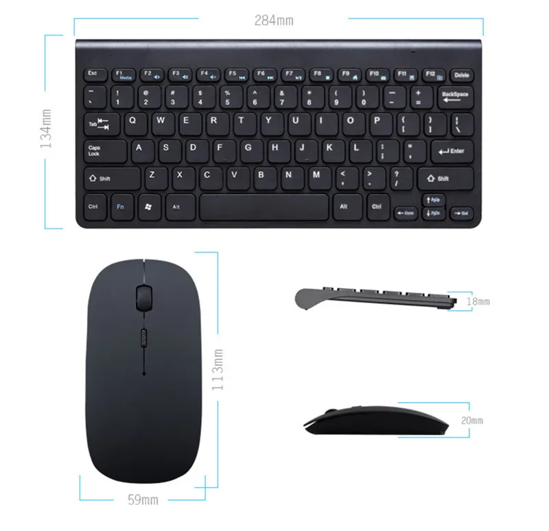 2.4GHz Wireless Keyboard With Cover And Mice Set Slim Design For Desktop Laptop PC Computer Set images - 6