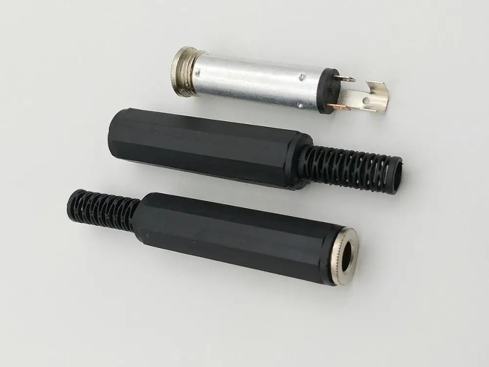 100 шт. 1/4 &quotстерео гнездо TS Jack Разъем 6 3 мм стерео припой разъем|plug 6.3mm|connector 6.3mmconnector