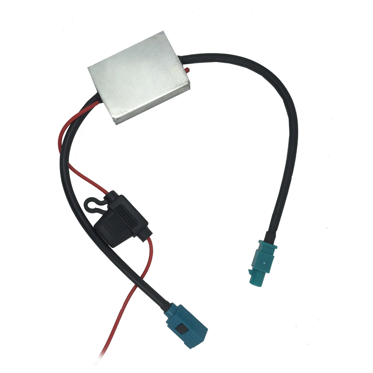 melhor DC 12 24 V Car Rádio FM Amplificador de Sinal de Antena de Rádio de Carro Do Impulsionador Amplificador de Sinal do metal shell para VW